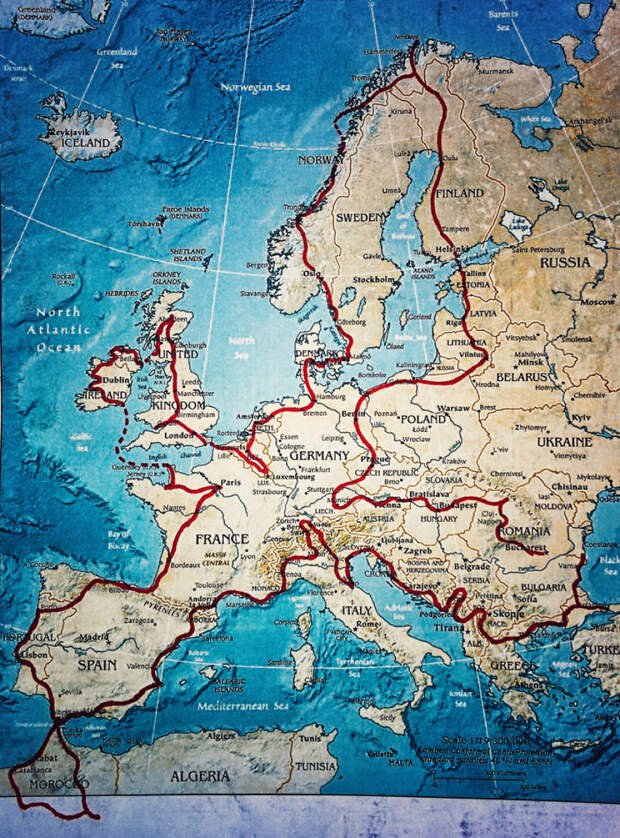 Карта путешествия, начавшегося в Бухаресте (Румыния) блогер, европа, путешествие