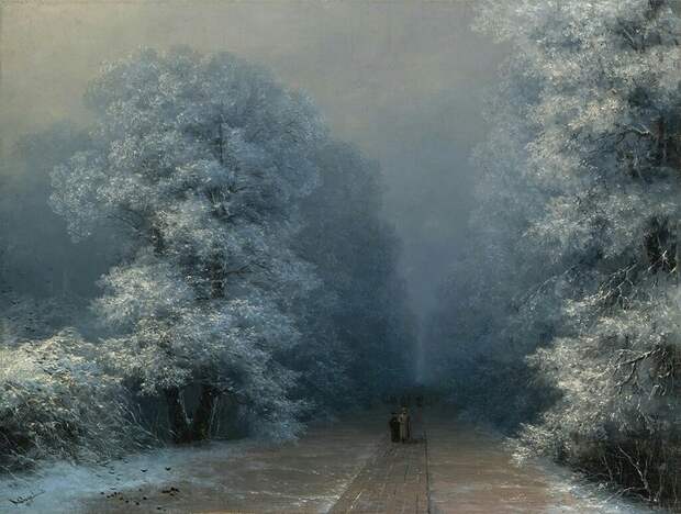 Зимний пейзаж. (1876). Автор. И.К.Айвазовский. Зимний пейзаж. (1876). Автор. И.К.Айвазовский.