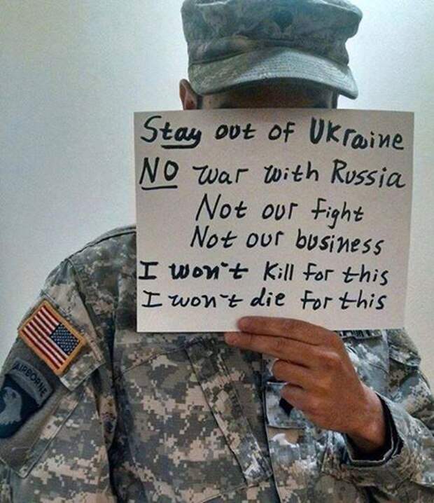 Что думают о войне с Россией в армии США. Фото из Фейсбука от неизвестного американского солдата.