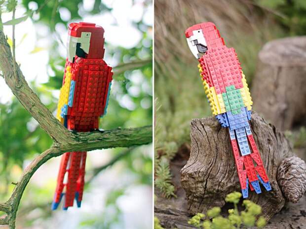 том пулсом скульптуры птиц из конструктора LEGO (11)