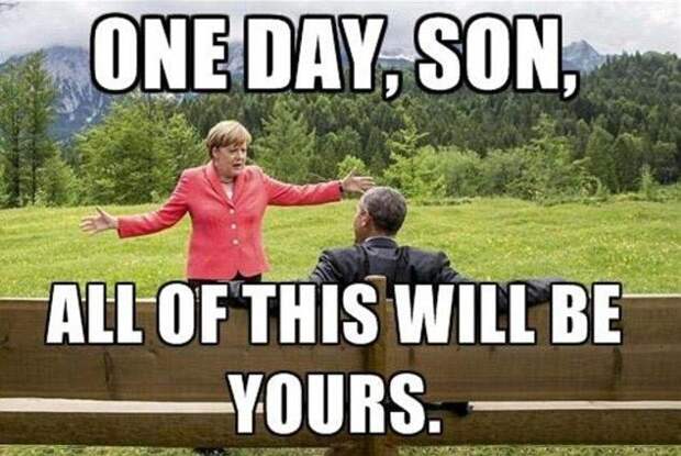 Обаму и Меркель отфотожабили