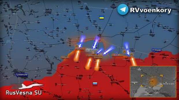 Подкрепления Армии России вступили в бой на Времеевском выступе, останавливая и отбрасывая ВСУ (КАРТА) | Русская весна
