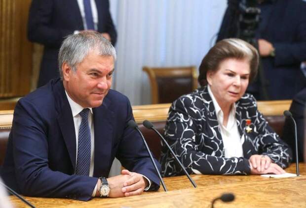 Вячеслав Володин и Валентина Терешкова. Фото: duma.gov.ru