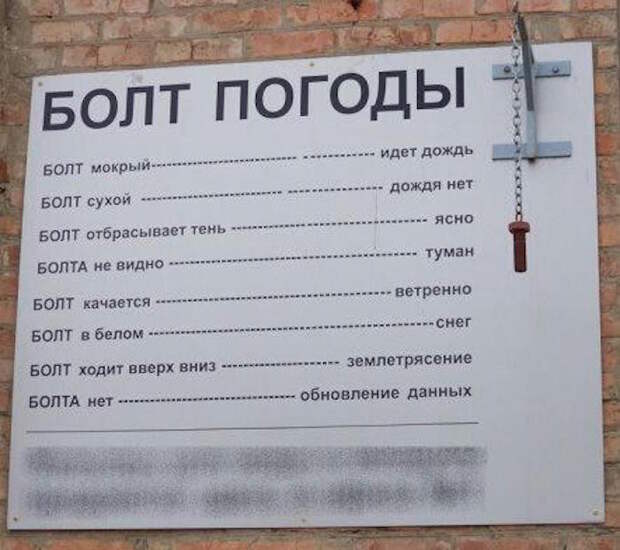 17. Когда ты метеоролог от Бога инженер, сделай сам, юмор