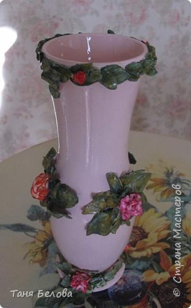 Декор предметов Мастер-класс Лепка Фарфоровая ваза Глина Краска фото 9