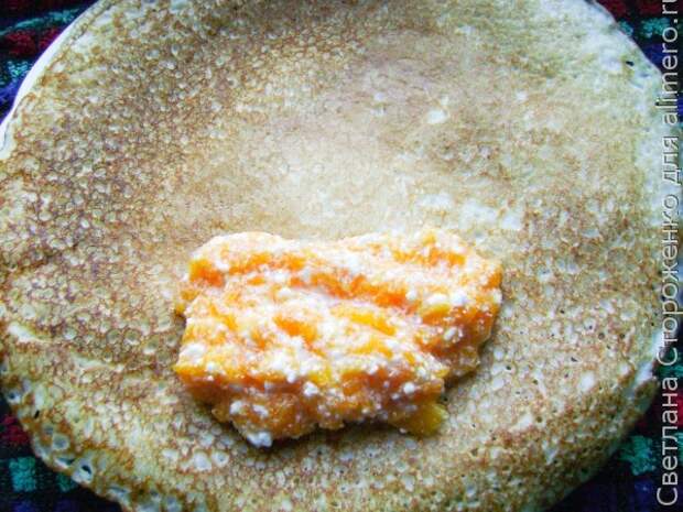 Блинчики с творогом и тыквой Блинчики с творогом и тыквой