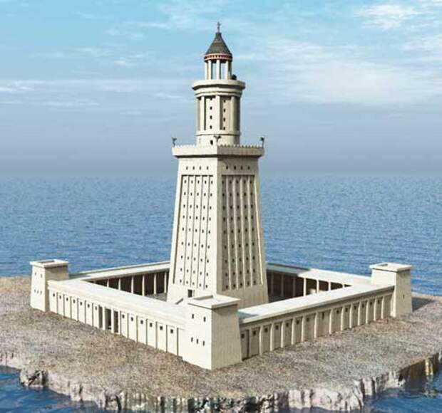 Александрийский маяк рисунок Александрийского маякя
