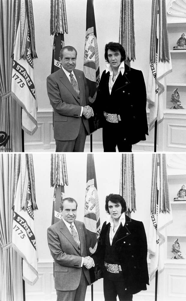 Richard M. Nixon And Elvis Presley At The White House, 12/21/1970
