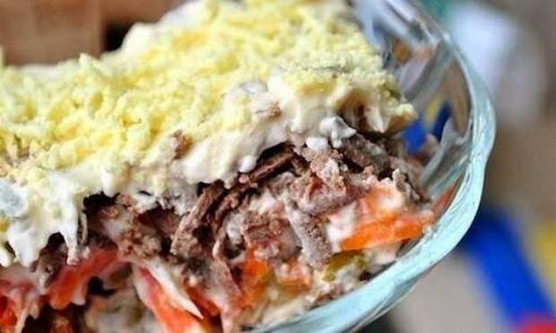 Салат из куриной печени