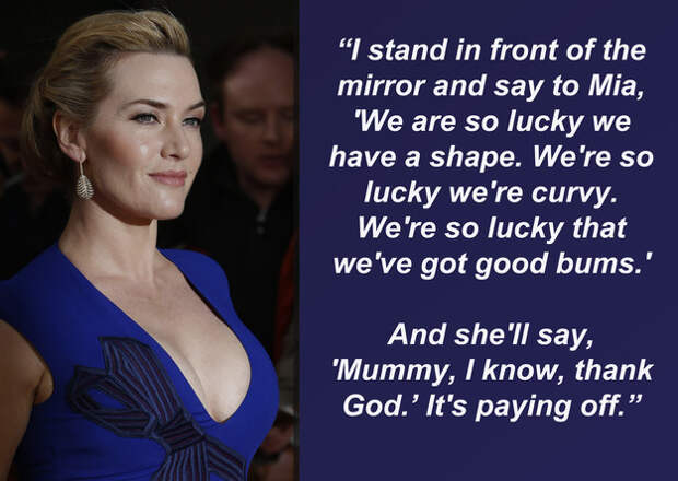 In fact, she often stands in front of a mirror with Mia to emphasise the positives about their body type.