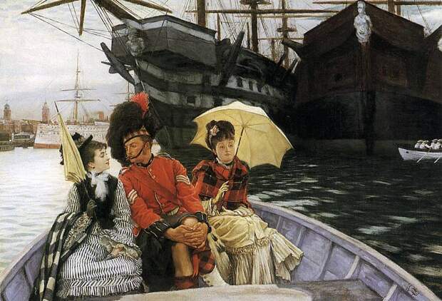 Portsmouth Dockyard, Автор: Tissot, Jacques Joseph (Жак Джозеф Tissot)Tissot, Jacques Joseph (Живопись на Gallerix.ru)