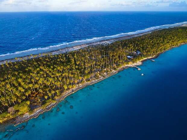 Полинезийский рай с высоты воздушного змея