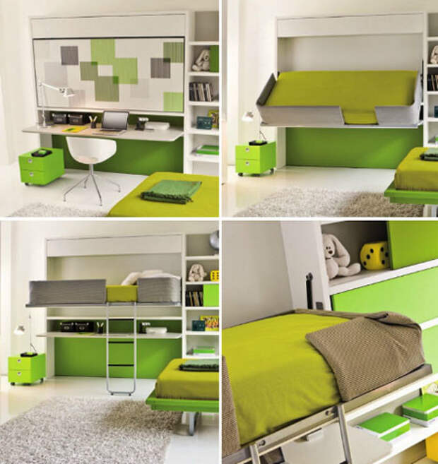 Мебель-трансформер. 15 крутых идей для минимальных квадратов маленькая комната, мебель, трансформер