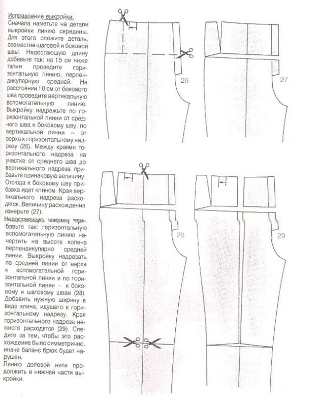 Исправление дефектов выкройки брюк 8
