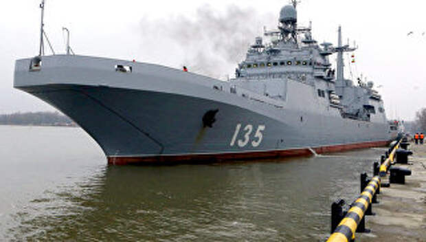 Большой десантный корабль Иван Грен выходит в Балтийское море для проведения государственных испытаний