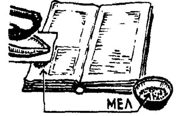 Чтобы вывести жирное пятно на книжной странице