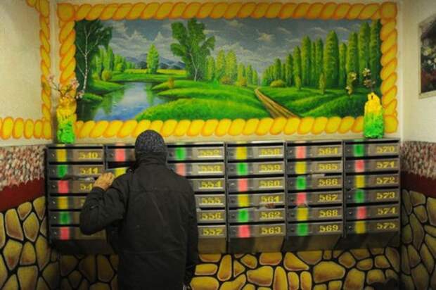 Красивые рисунки в подъезде Красивые рисунки в подъезде подъезд, рисунки, художник