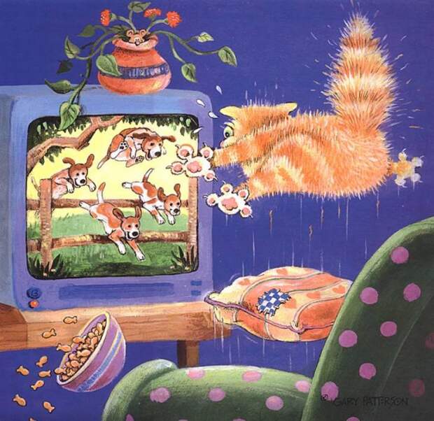 Коты-котики,теплые животики... Художник Гэри Паттерсон (Gary Patterson) (114 картинок)
