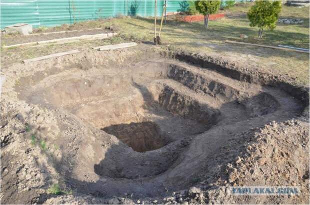 Прудик на участке перед домом