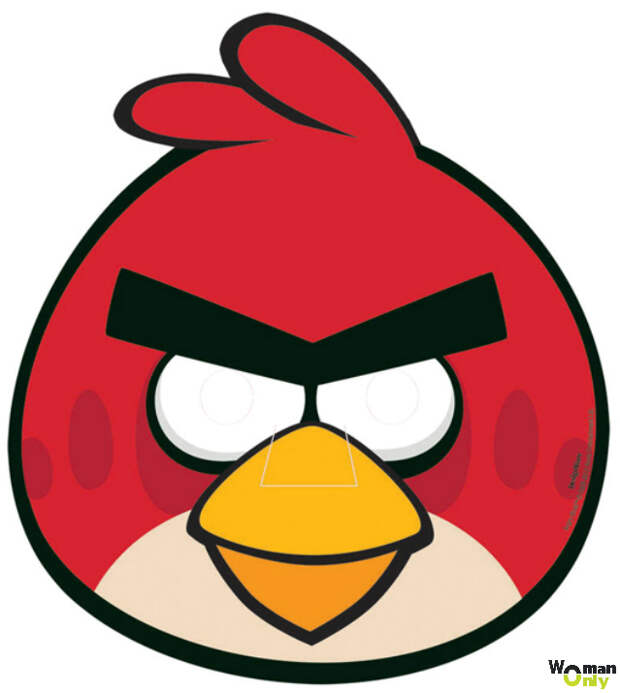 Новогодние маски из бумаги - праздник уже с вами маска angry bird Новогодние маски из бумаги - праздник уже с вами маска angry bird