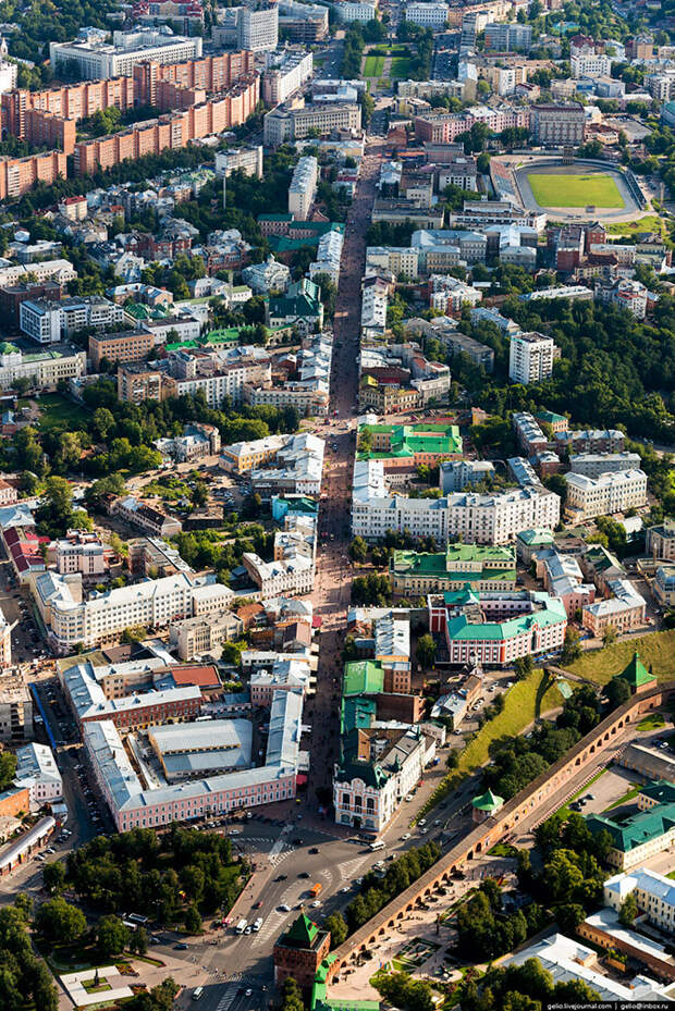 Нижний Новгород с вертолета