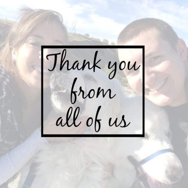 A fluffy, Great Pyrenees thank you