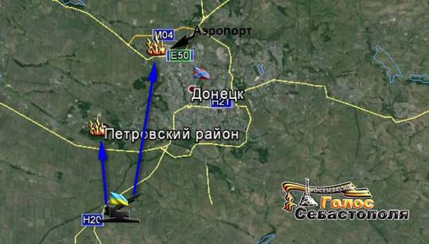 Обстрел Петровского района Донецка и аэропорта