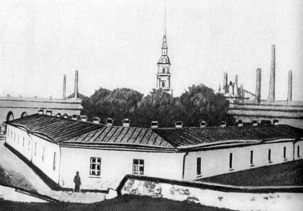 Alekseevskij-ravelin-Petropavlovskoj-kreposti-v-nachale-1870-h-godov.