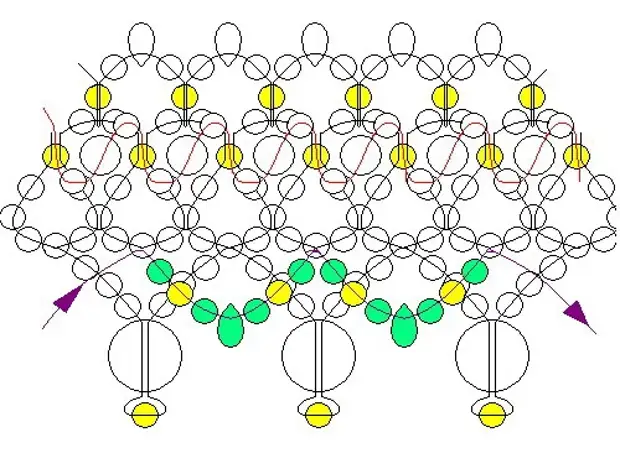 Сетка из бисера для кокошника схема плетения