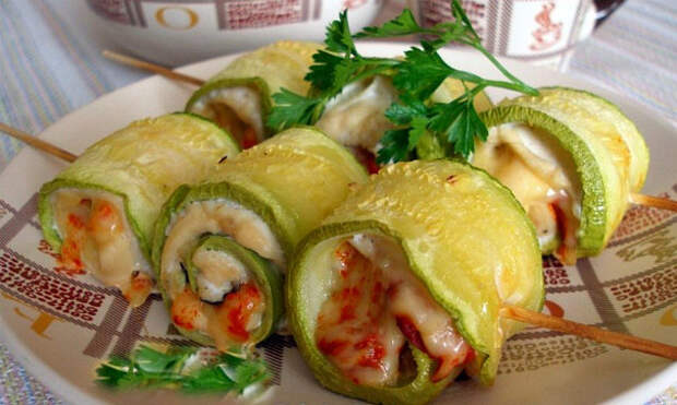 Суперские РУЛЕТИКИ из кабачков с куриным мясом