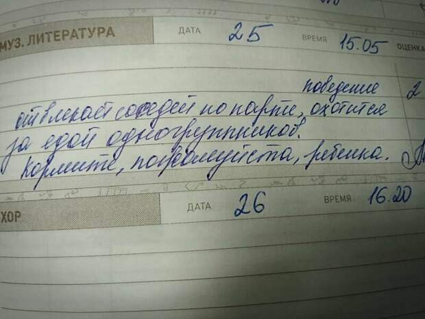 Замечания из школьных дневников, за которые родители не похвалят Замечания из школьных дневников, за которые родители не похвалят
