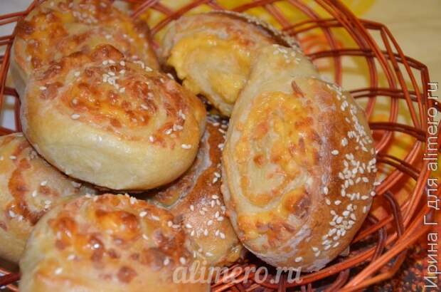 сырные булочки с кунжутом