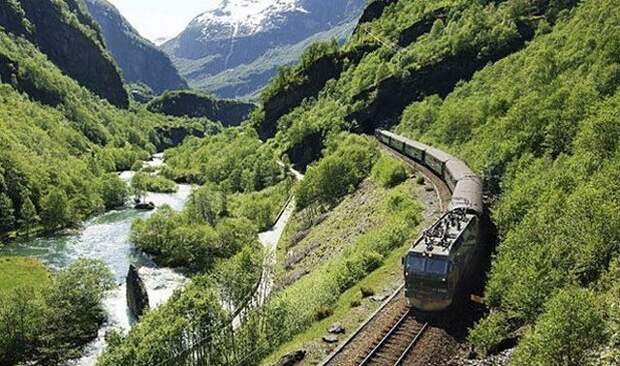 5. Flam Line, Норвегия железная дорога, поезд, путешествие