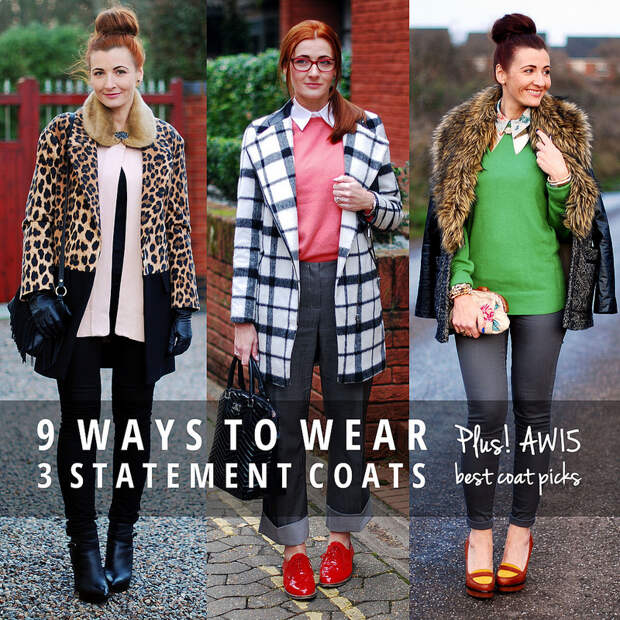 9 ways to wear 3 statement coats | Not Dressed As Lamb