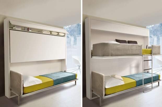 Шкаф двухэтажная кровать трансформер Kali Duo