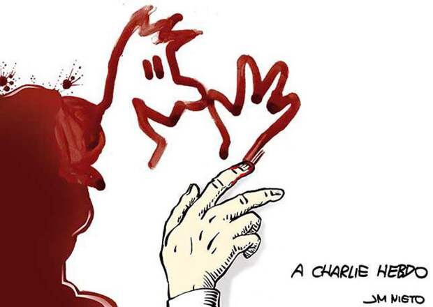 дань уважения шарли эдбо от коллег карикатуристов (13)