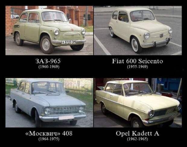Иностранные прототипы советских машин 