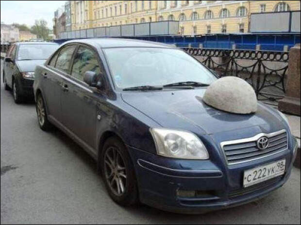 Народный штраф за неправильную парковку автомобили, парковка авто, юмор