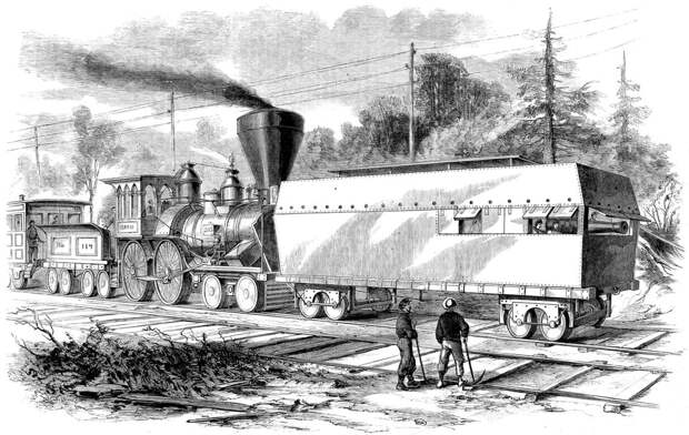 Американский бронепоезд, 1861.