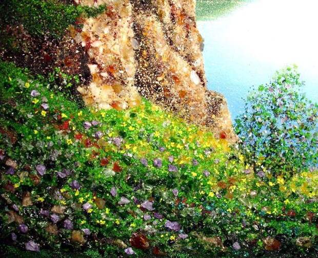 Картины из камней-самоцветов Алексея Мосмана якутия, художник, самоцвет