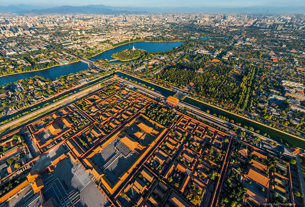 Панорама Запретного города и центра Пекина