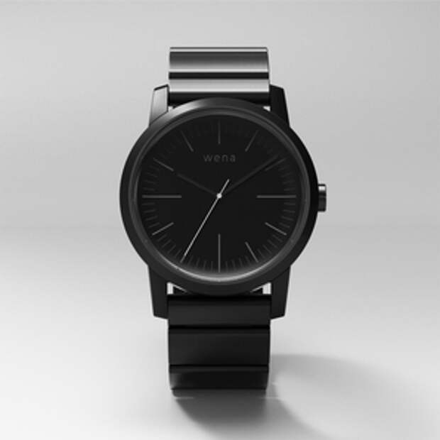 Черные Wena Wrist Three Hands