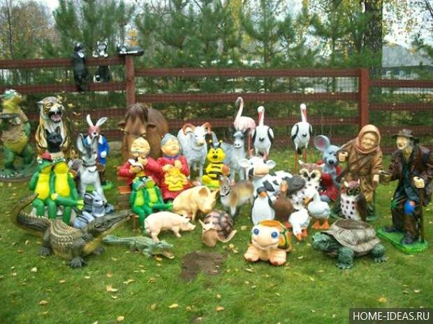 Различные фигурки для сада