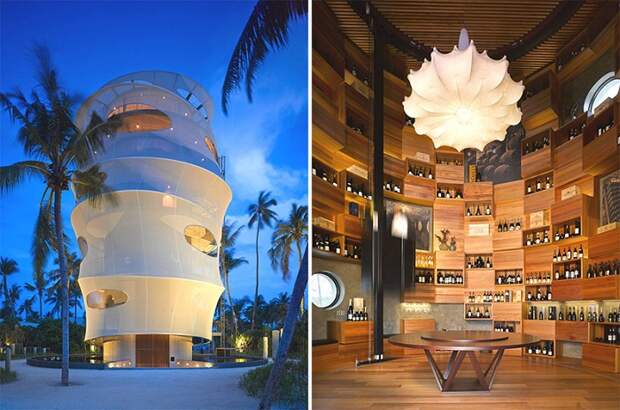 Tavaru Restaurant & Bar  -ресторан причудливой цилиндрической формы.