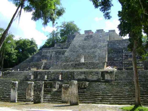 Плотность расположения городов майя