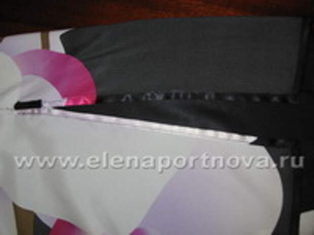 Обработка боковых разрезов блузы-кимоно