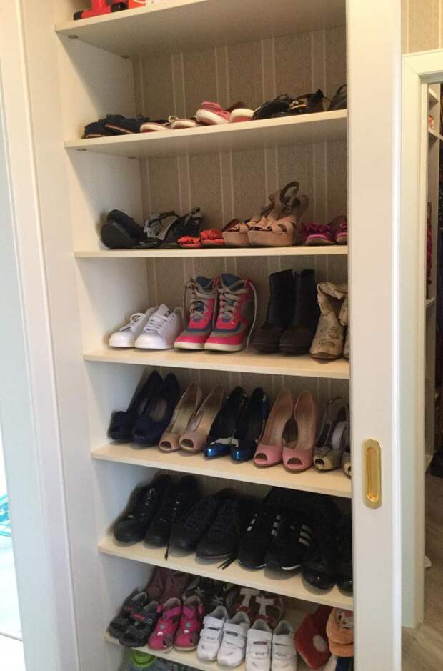 Гардеробная в квартире, как организовать гардеробную, хранение обуви