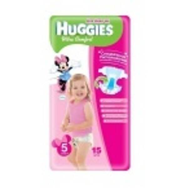 Подгузники Huggies Ultra Comfort для девочек 5 (12-22 кг) 15 шт