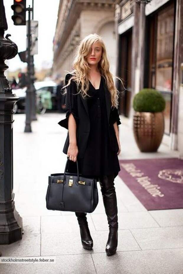 Total black street style