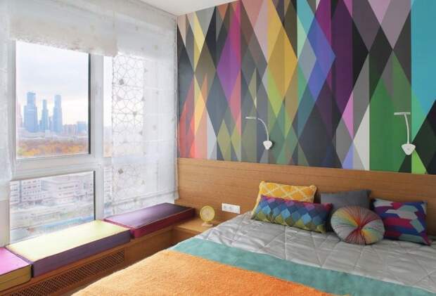 Абсолютная свобода в выборе цветовых сочетаний для интерьера спальни в современном стиле
